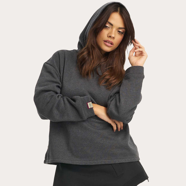 <span class="grassetto"> FELPA </span> Corta Cappuccio Grigia